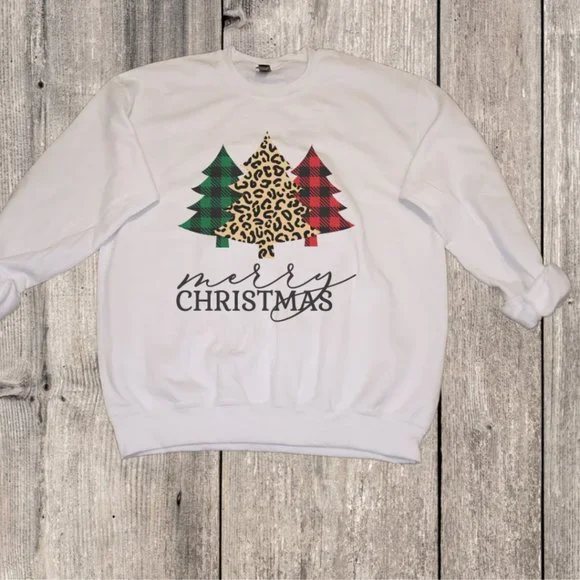 Merry Christmas Tree Sweatshirt - Picture 2 of 4